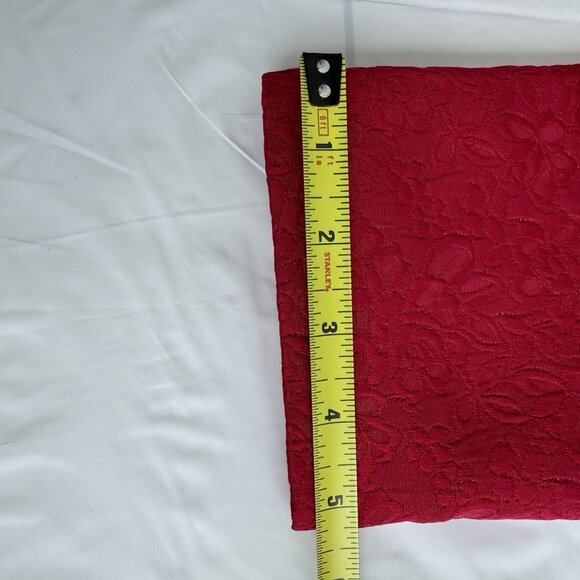 Chapter One Women’s Red Floral Damask Long Overcoat Size 10 - Picture 9 of 16